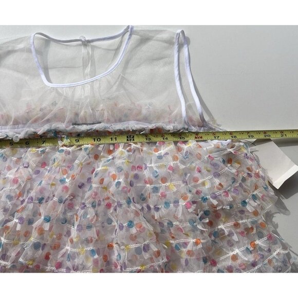 Norstrom Dot Top White Multicolor Dotted Sleeveless Women’s Sz Small NWT - Picture 4 of 13